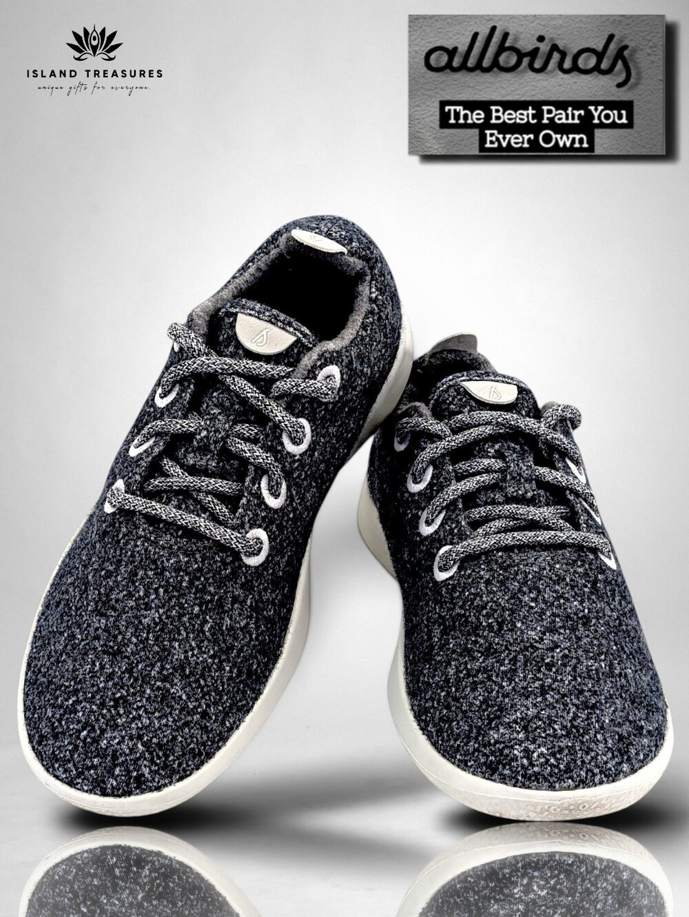 allbirds Sz 8 Women's Heather Gray Merino Wool Lace-Up Cushioned Insole Sneakers - Picture 17 of 17